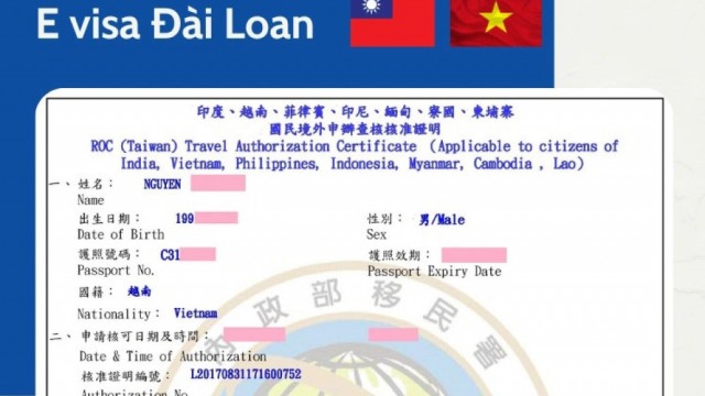E visa Đài Loan: Nhanh gọn, đơn giản, chi phí thấp
