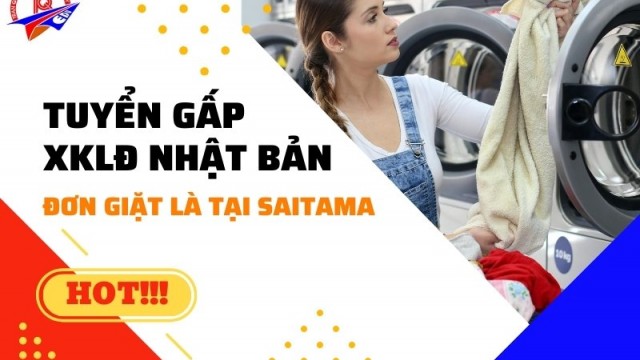 Tuyển gấp nữ đơn giặt là tại Saitama Nhật Bản