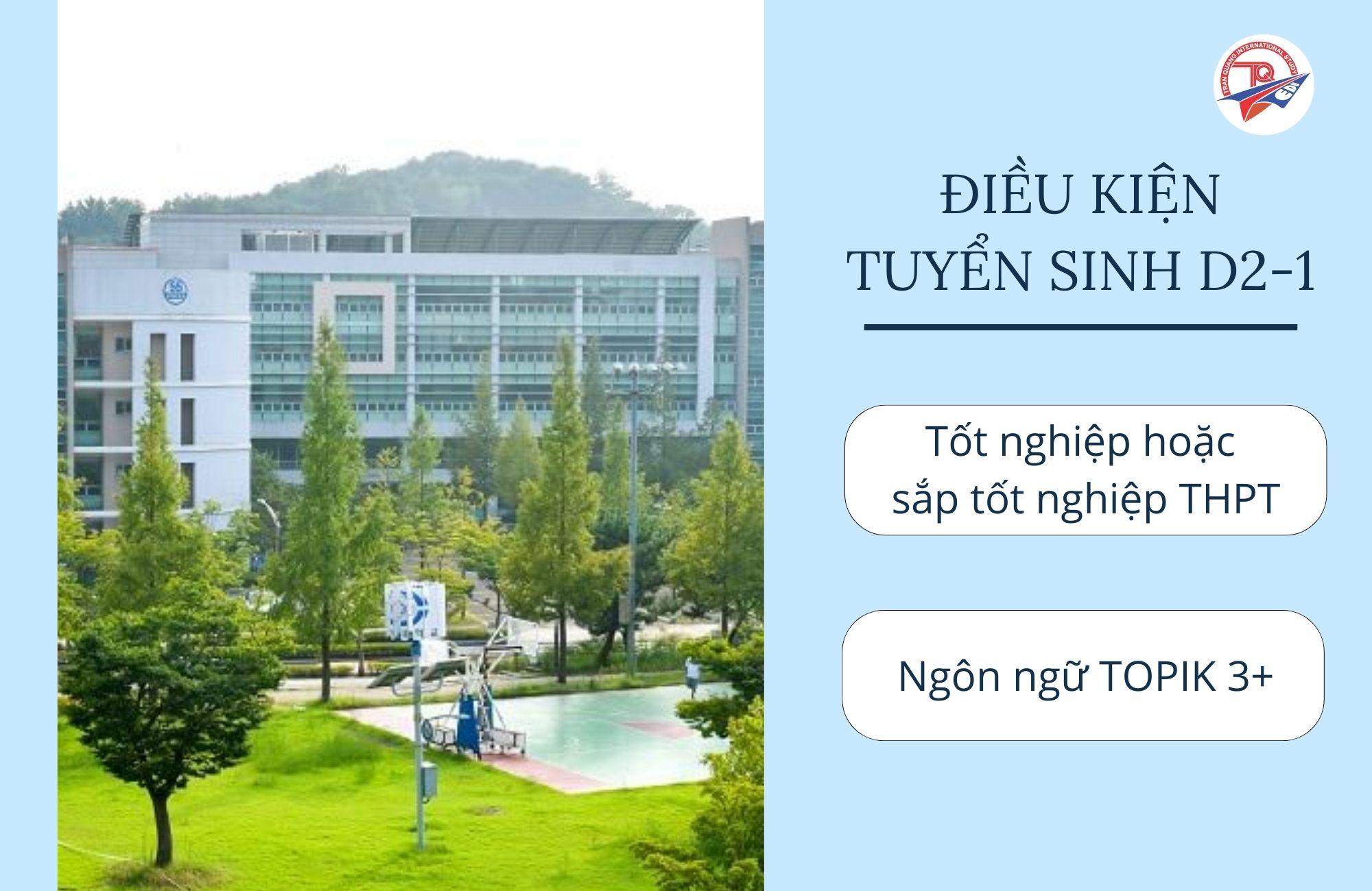 Điều kiện nhập học hệ cao đẳng D2-1 của Đại học Changwon Namhae