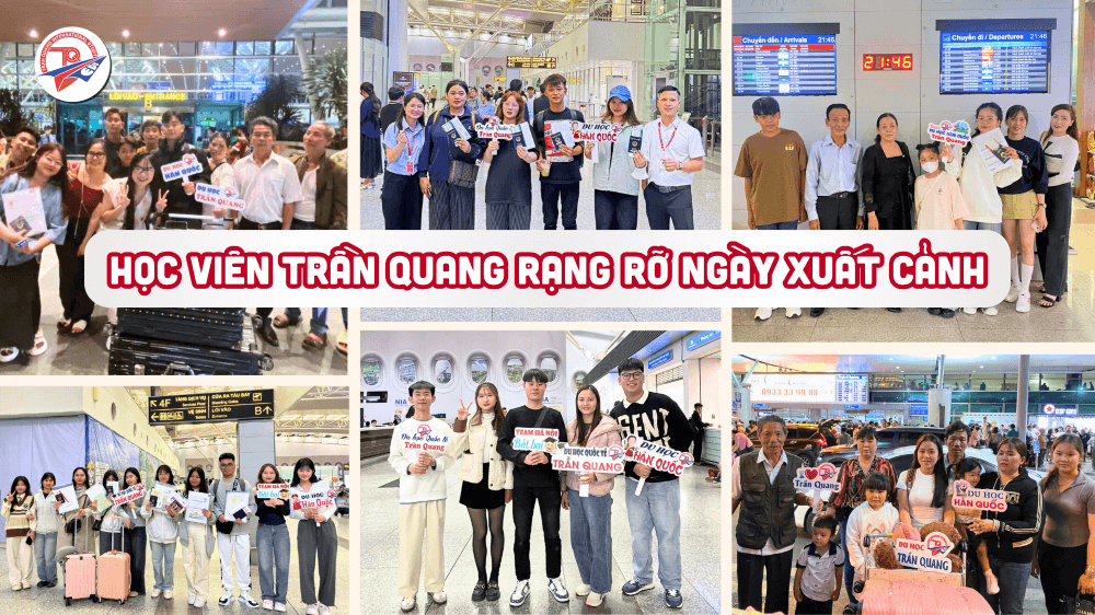 Học viên Trần Quang rạng rỡ ngày xuất cảnh
