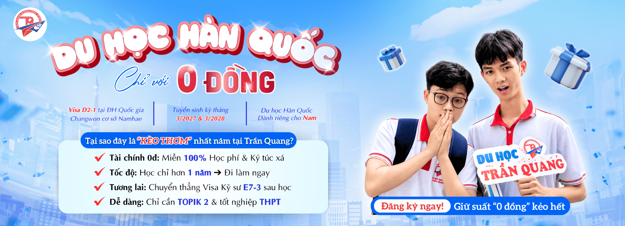 Du Học Hàn Quốc Chỉ Với 0 Đồng