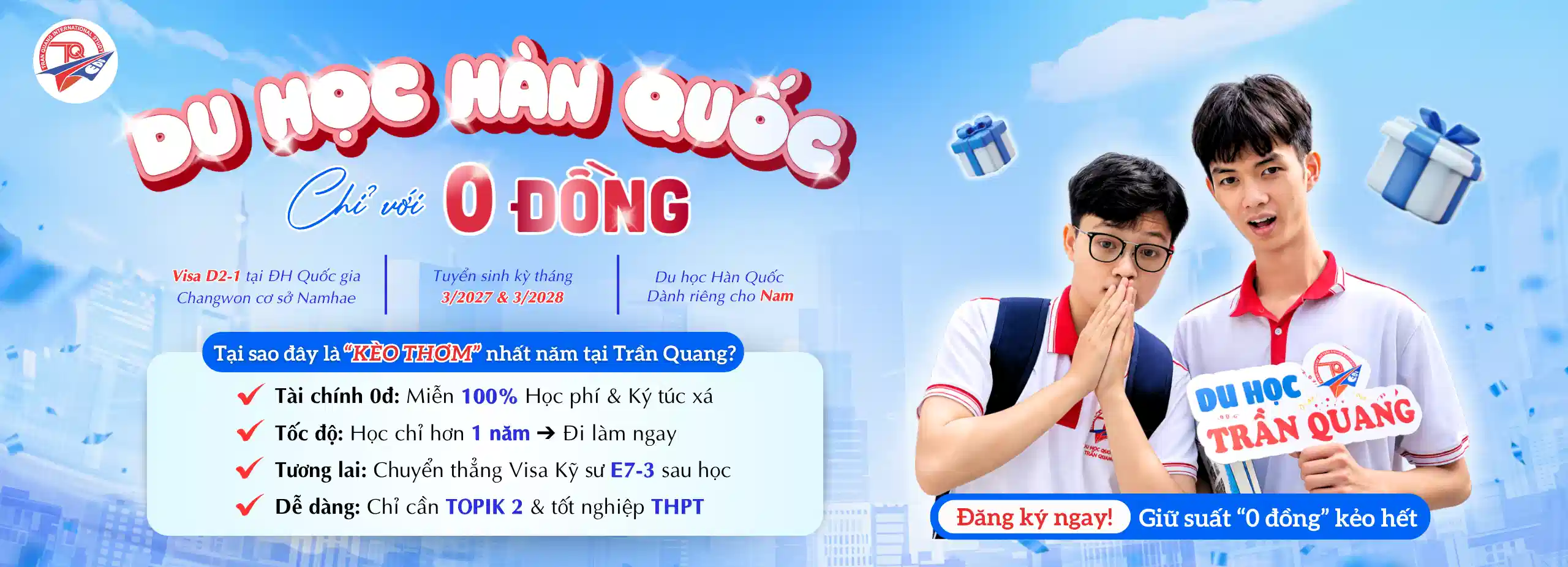 Du Học Hàn Quốc Chỉ Với 0 Đồng