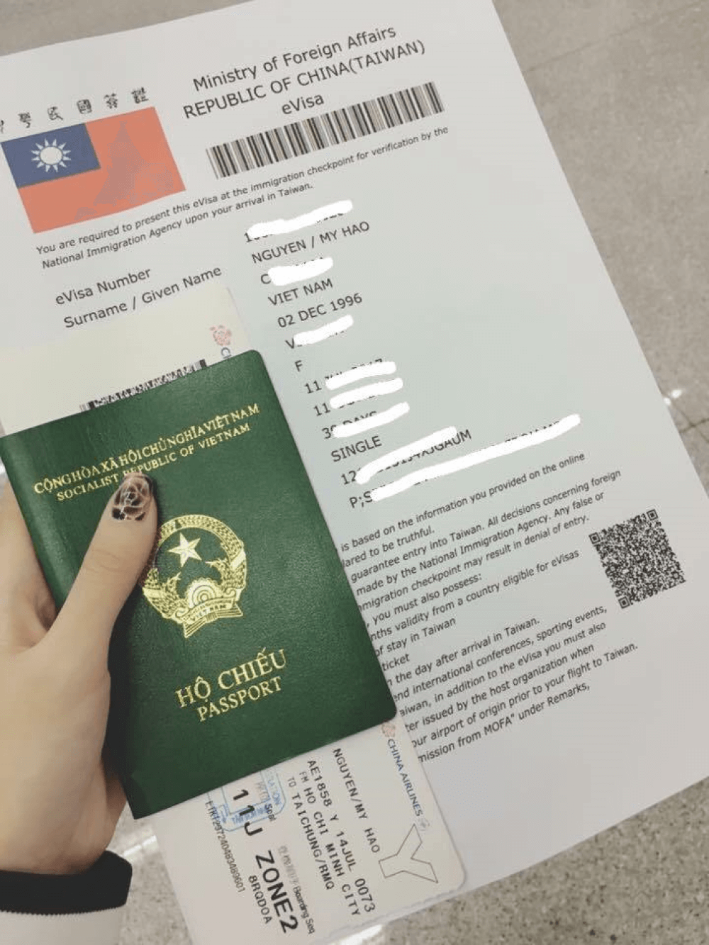 Kinh nghiệm xin visa Đài Loan