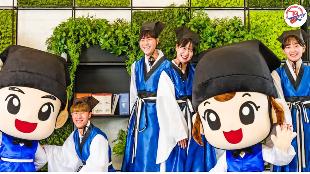 Sinh viên và Mascot Đại học Sungkyunkwan
