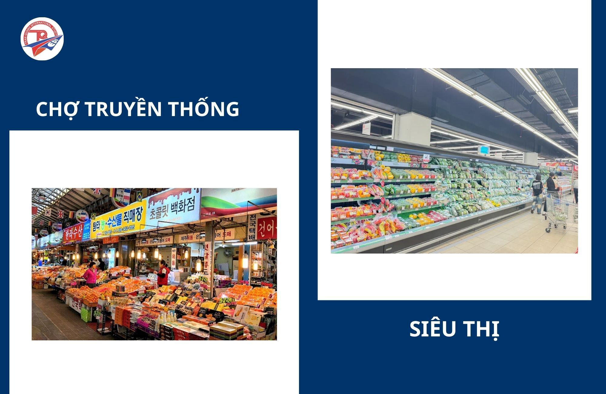 Chợ truyền thống và siêu thị tại Hàn Quốc