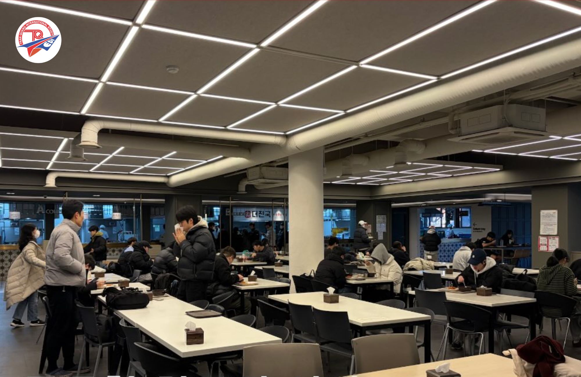 Không gian nhà ăn tại Đại học Quốc gia Kyungpook