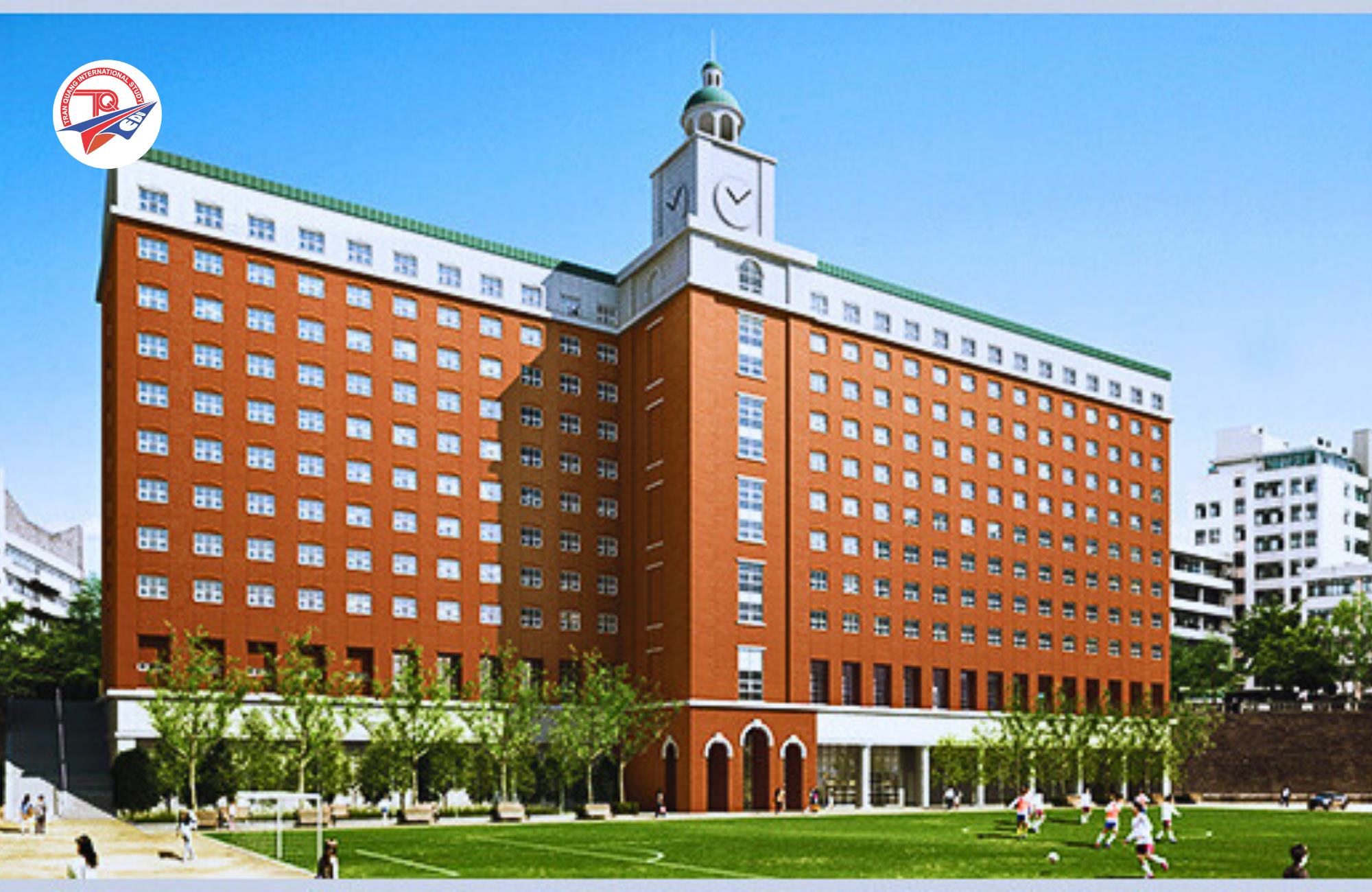 Toàn cảnh tòa nhà KTX trường Đại học Kyung Hee Hàn Quốc